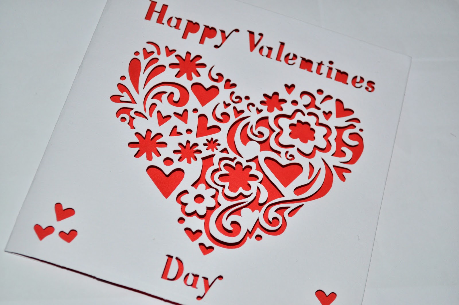 Sweet Pea Design Laser Cut Valentine's Day Card