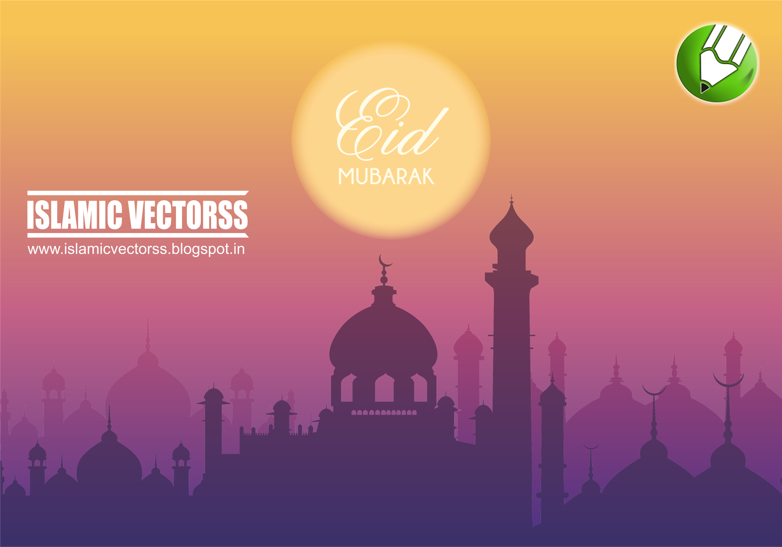 Islamic Vectors: Eid Mubarak CDR Vector Free Download