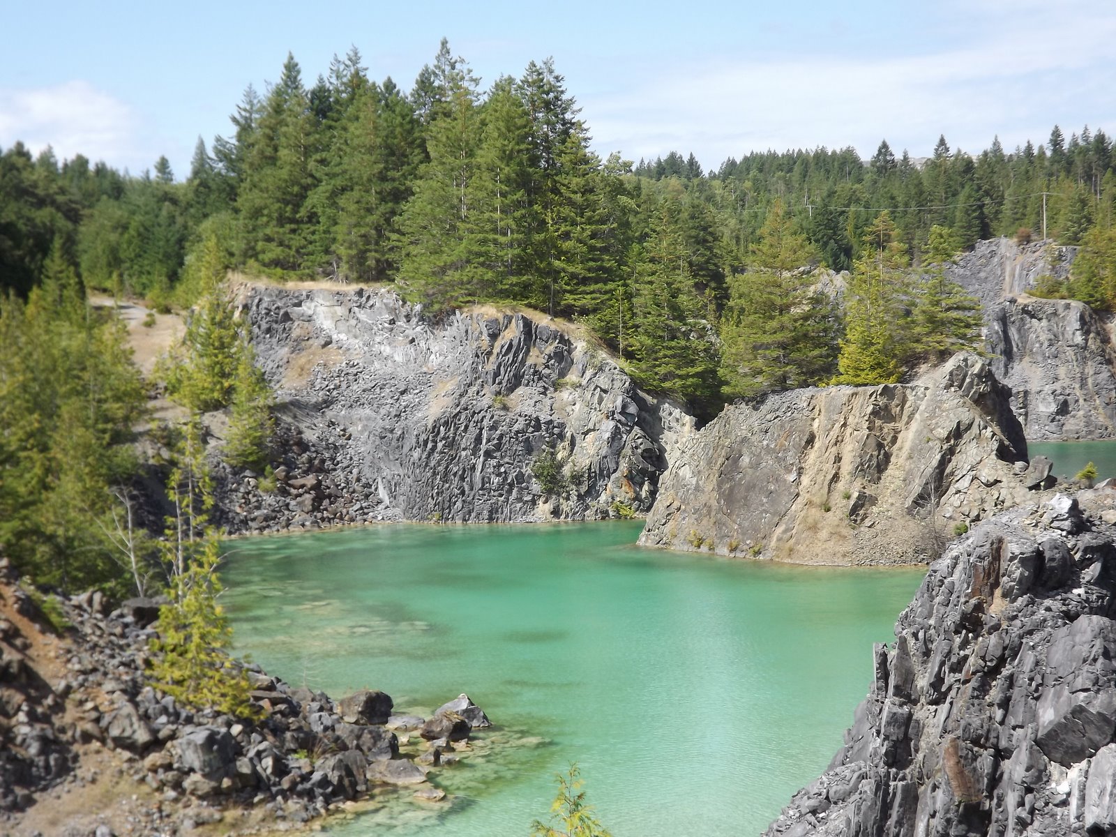 British Columbia in Pictures Texada Island Swimming the Limestone Quarry