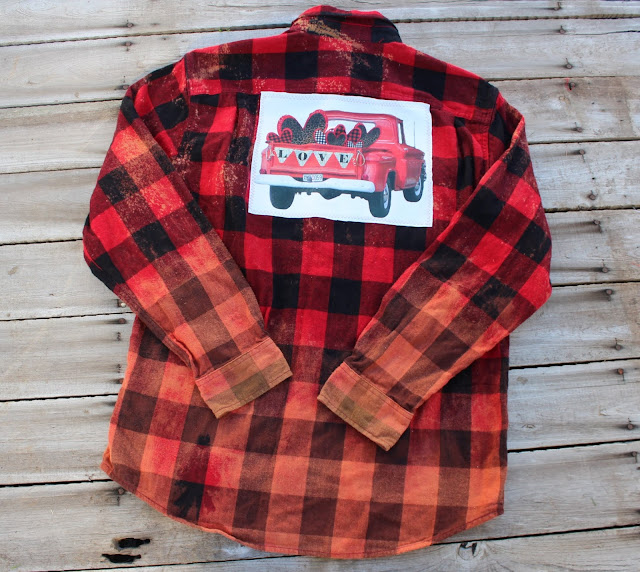 valentine shirt with hearts and truck