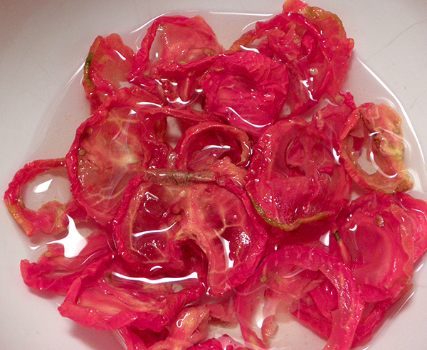 Soaking Dried Tomatoes