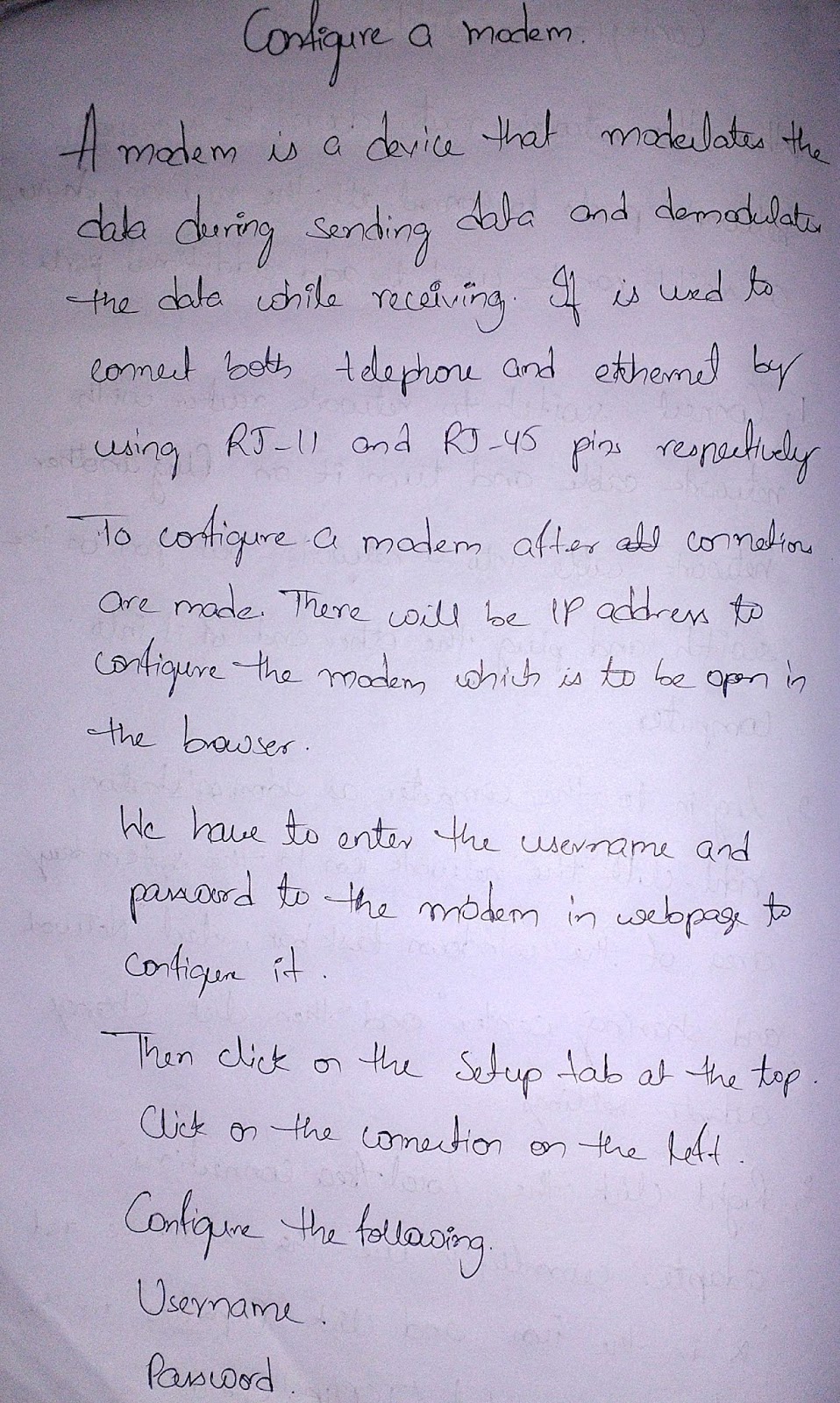 Configure a modem Venkat's Blog