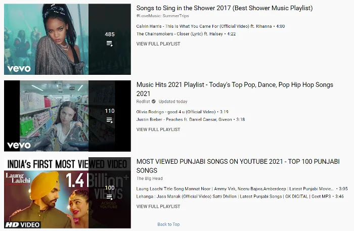 Playlists increases the chances of watching multiple videos Playlists increases the chances of watching multiple videos