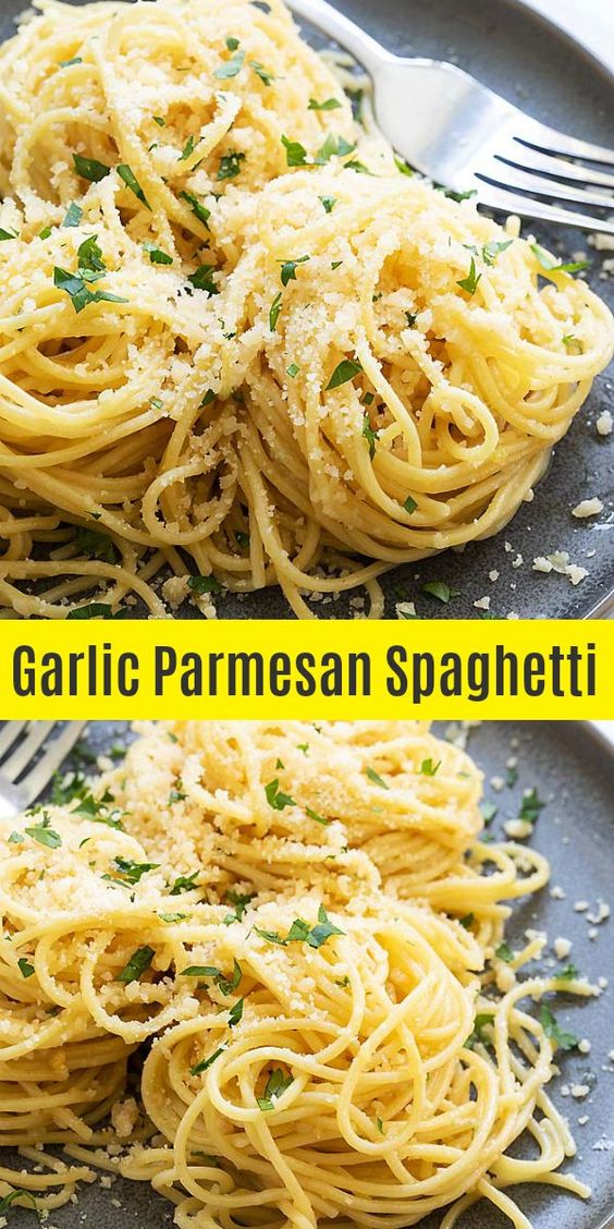 GARLIC PARMESAN SPAGHETTI - Amazing Recipes