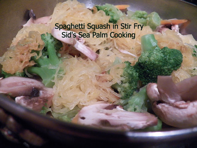 Baked Spaghetti Squash in Stir Fry