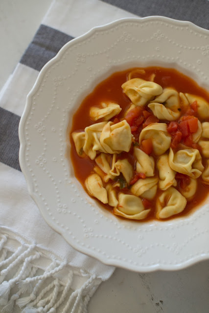 Easiest tortellini soup you will ever make!  So delicious!