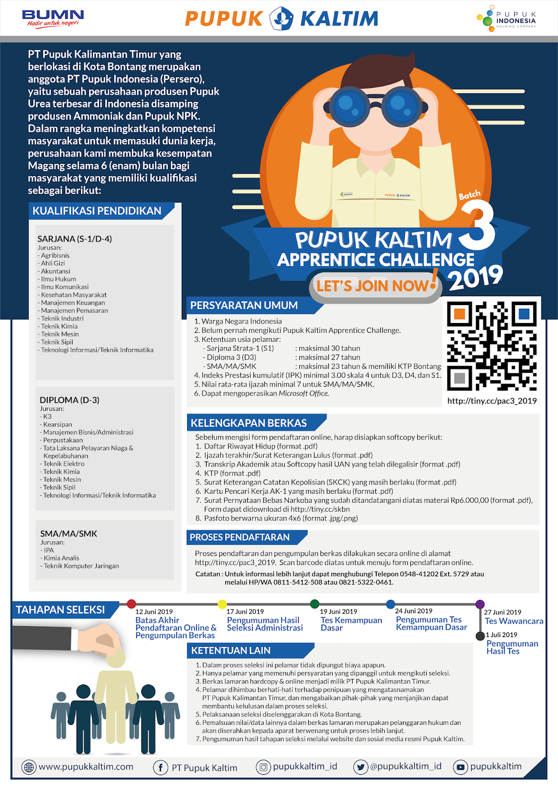 LOWONGAN PUSTAKAWAN : Dibutuhkan Pustakawan di BUMN Pupuk Kaltim