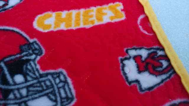 Chiefs fleece backing fabric