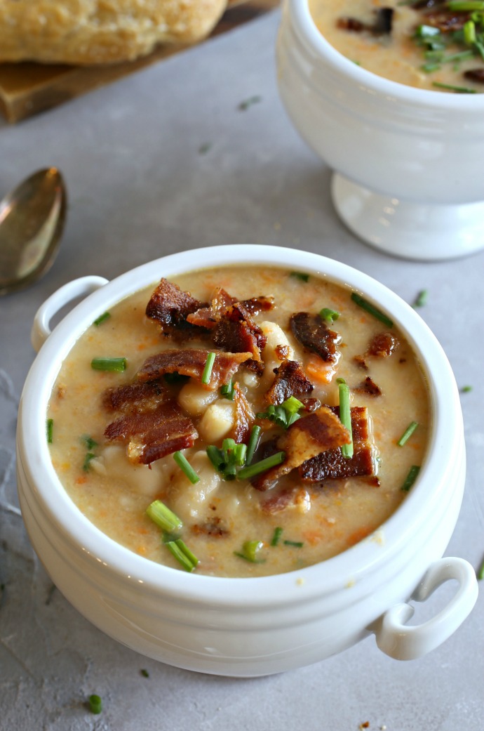 Hungry Couple White Bean Stew with Bacon