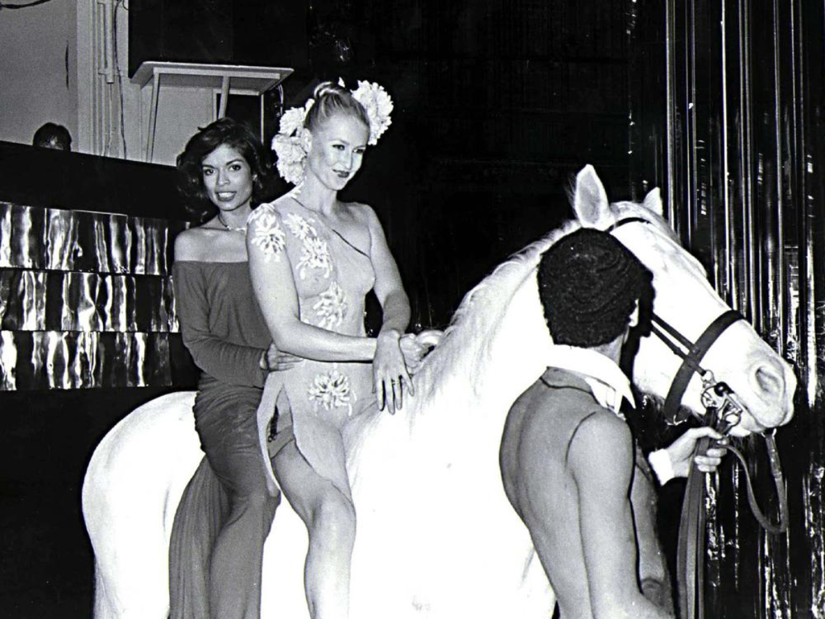 On the Night of May 2, 1977, Bianca Jagger Rode Into Her 27th Birthday at Studio  54 on a Horse ~ Vintage Everyday