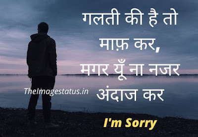 Sorry status for love in hindi