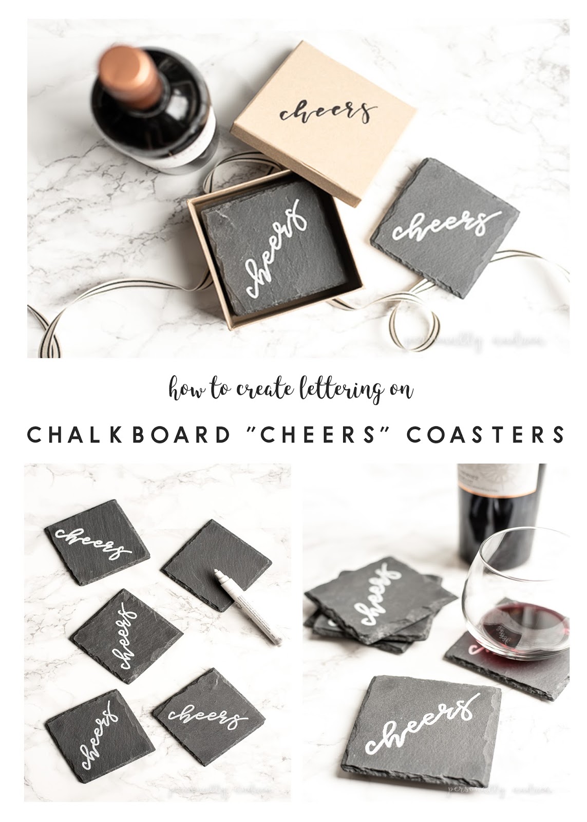 Chalkboard Style Slate Coasters Personally Andrea Chalkboard Style Slate Coasters