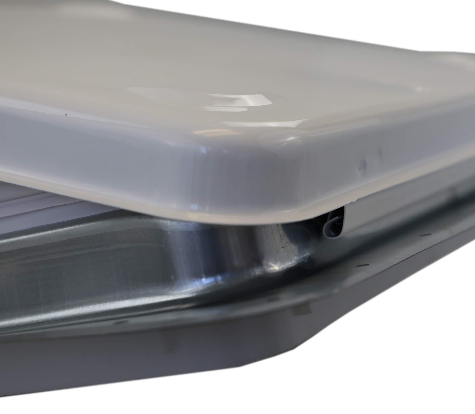 Class A Customs CAC 14" RV Roof Vent with Low Profile White Metal Lid