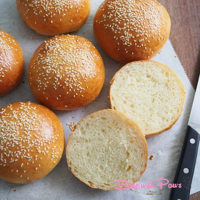 Sourdough Shokupan Burger Buns