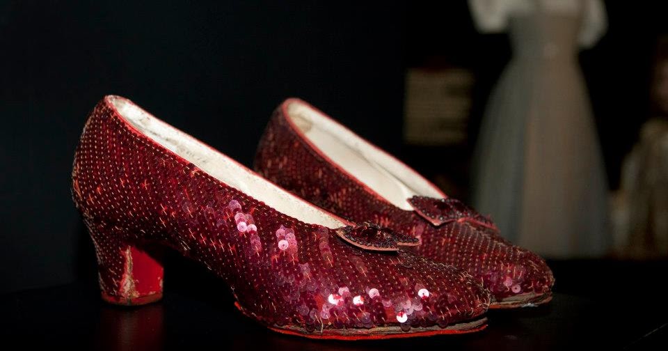 Dorothy's ruby slippers at the V&A