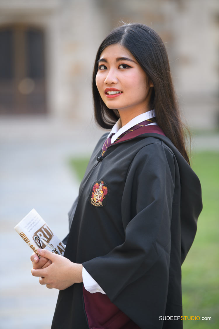 University of Michigan Graduation Portraits on Campus Asian Chinese by SudeepStudio.com Ann Arbor Graduation Portrait Photographer