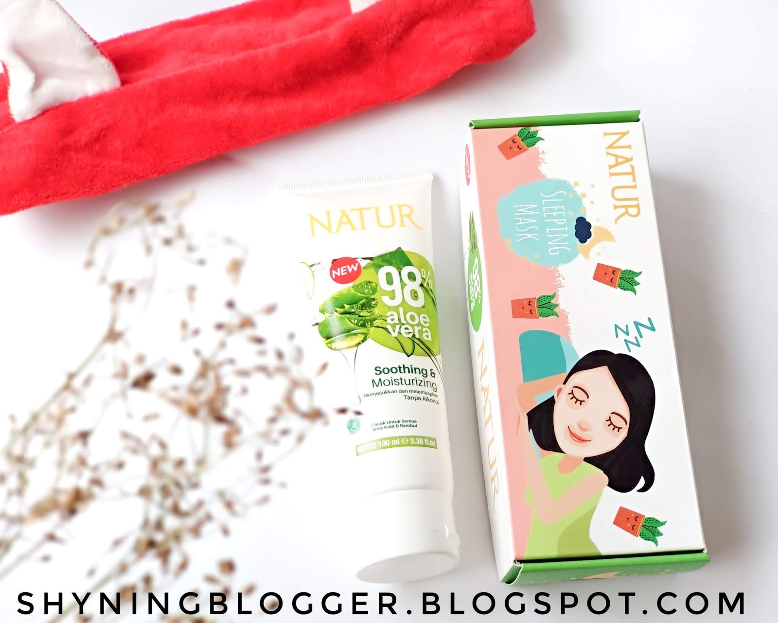 [REVIEW] SLEEPING MASK LOKAL TERBARU, NATUR SLEEPING MASK ALOE VERA GEL