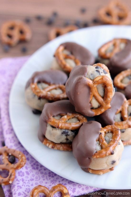 Cookie Dough Pretzel Bites - Simple Recipe Ideas