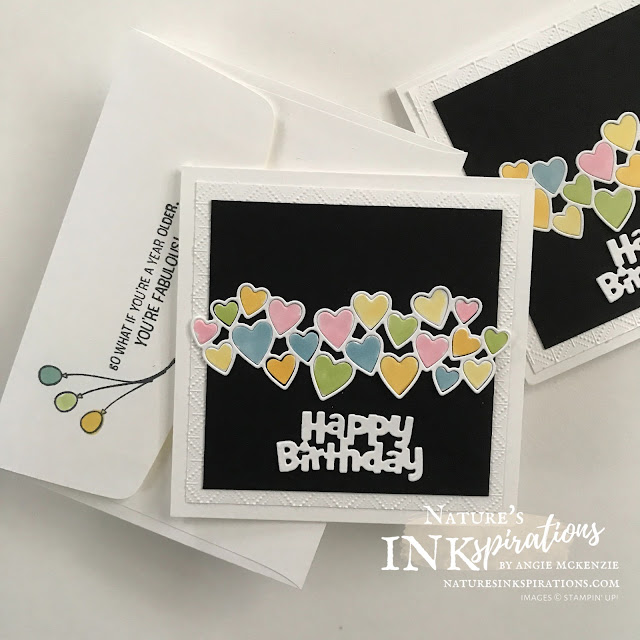 By Angie McKenzie for the Third Thursdays Blog Hop; Click READ or VISIT to go to my blog for details! Featuring the Birthday Chick Dies, Be Mine Stitched Dies and the Sale-a-Bration Approaching Perfection Stamp Set which can be earned as a Level 1 reward through the end of February 2021; these items from Stampin' Up! are great for creating fun, handmade birthday cards; #candles #balloons #hearts #naturesinkspirations #birthdaycards #birthdaychickdies #beminestitcheddies  #approachingperfectionstampset #janfeb2021sab #usingscraps #coloringwithblends  #stampinup #basicwhitecardstock #makingotherssmileonecreationatatime