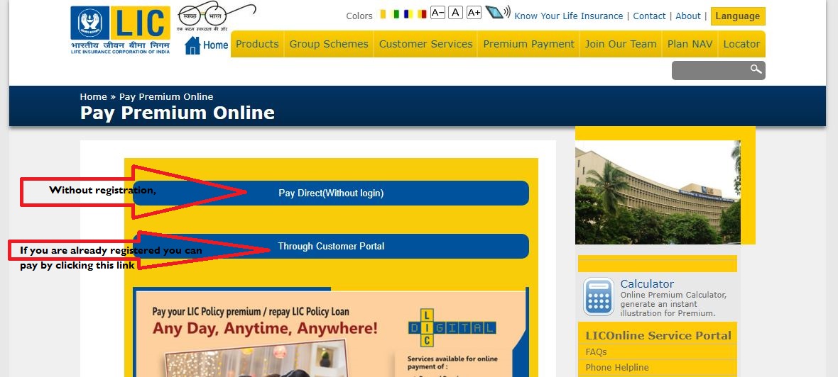 LIC Life Insurance Policy Premium Payment Various Methods