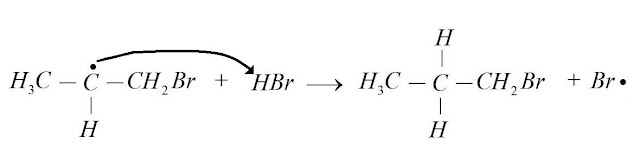 ataque radical formado HBr