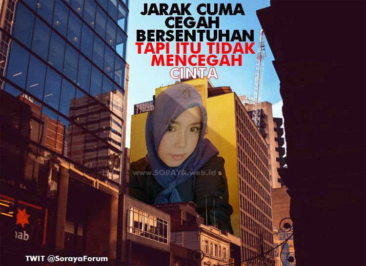 foto meme selfie soraya gadis manis berjilbab jarak cinta