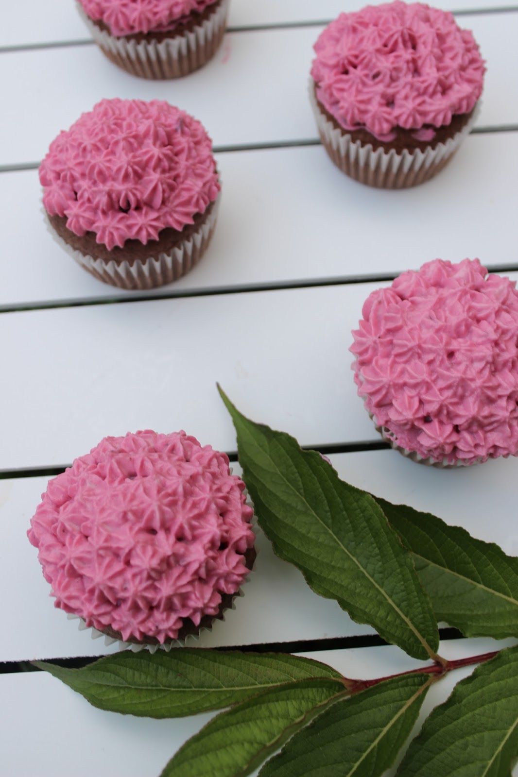 Blumen Cupcakes - Tupfen Cupcakes