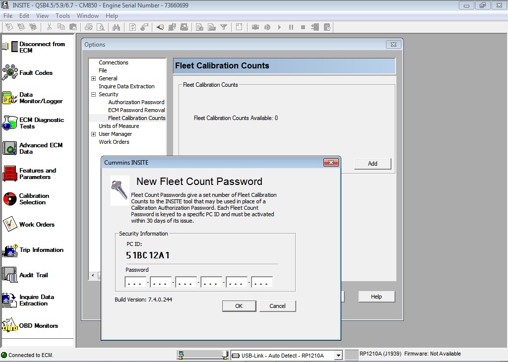 ECM Password Removal (ZAPIT) on CUMMINS Engines using Cummins INSITE