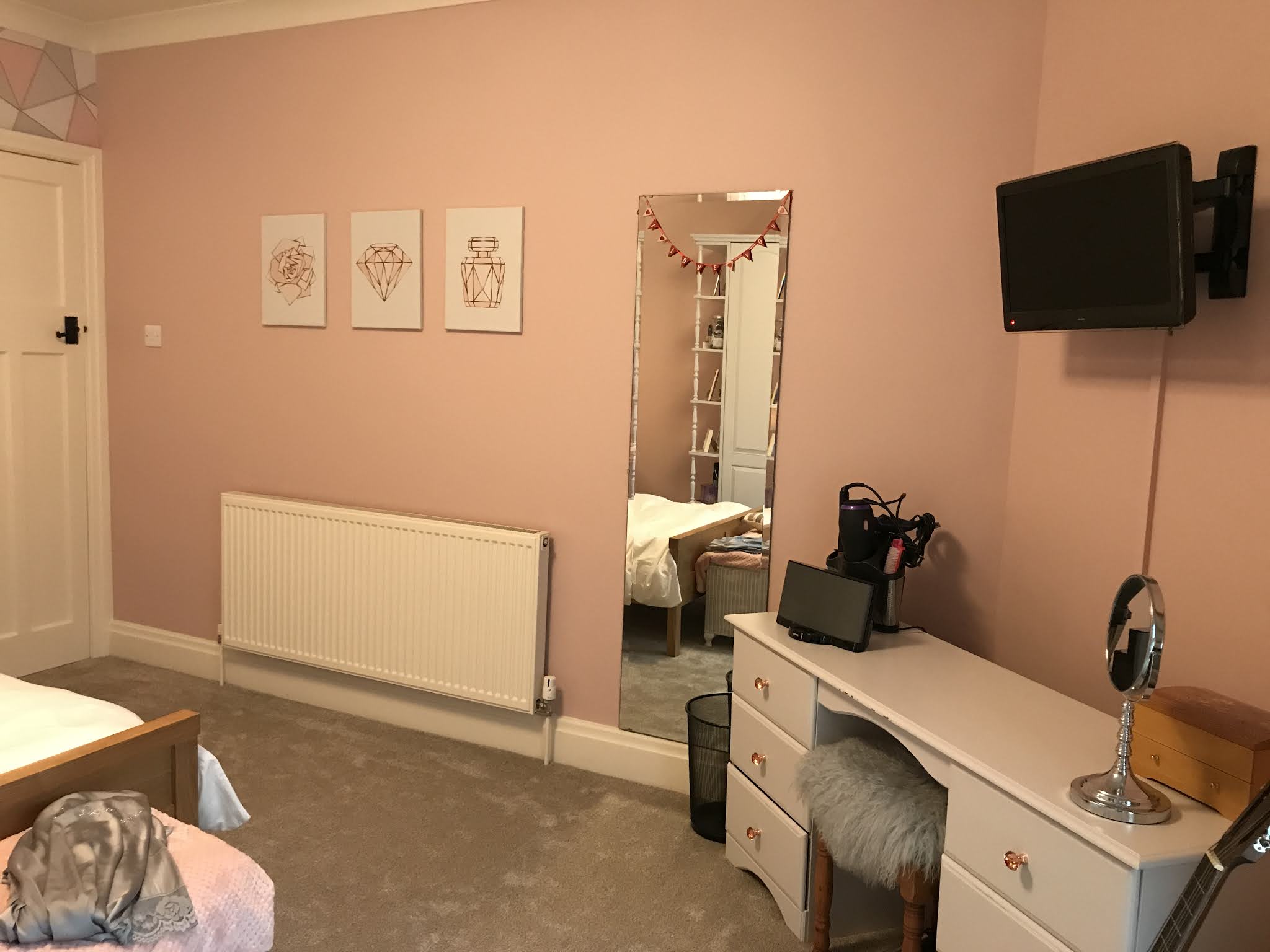 New Pink and Grey Bedroom Reveal!
