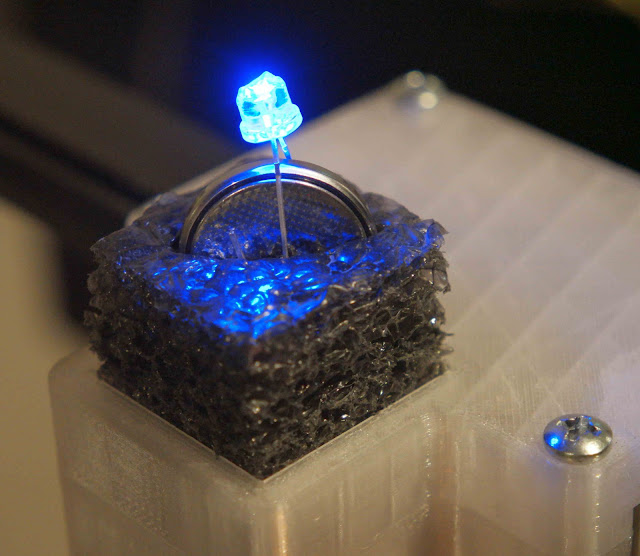 LED and coin cell for light painting