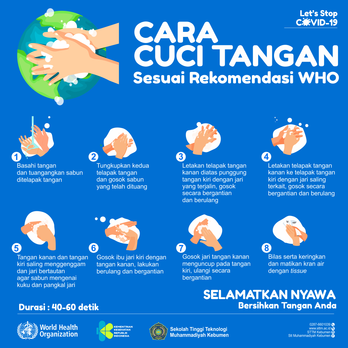 PAMFLET CUCI TANGAN MENURUT KEMENKES DAN WHO CDR FREE