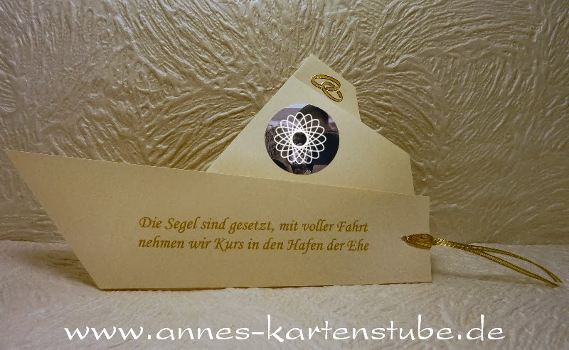 Annes Kartenstube: Hochzeitseinladungen in Schiffform