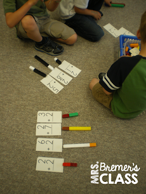 Math center activities for Kindergarten students