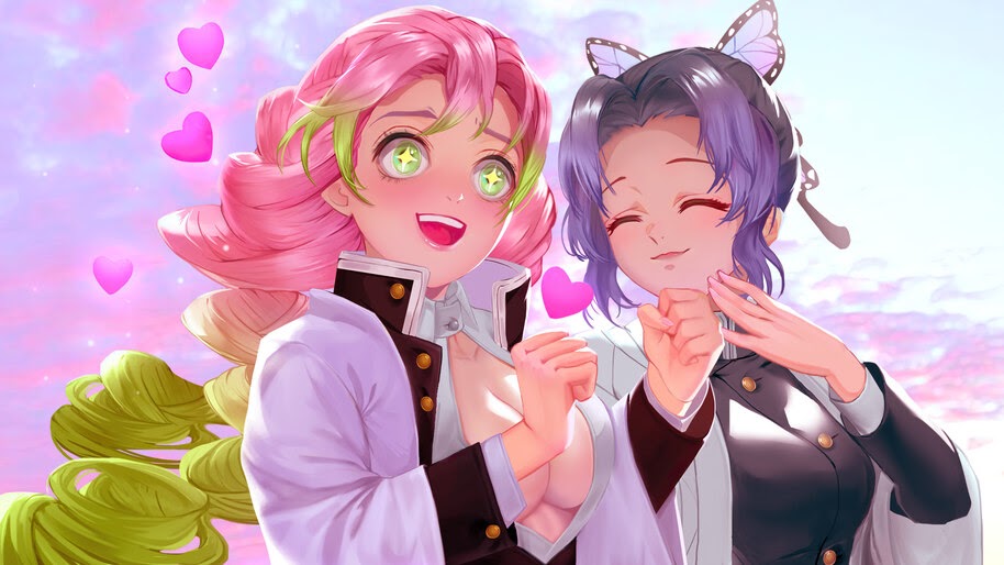 Mitsuri Kanroji, Shinobu Kocho, Kimetsu no Yaiba, 4K, #3.1438