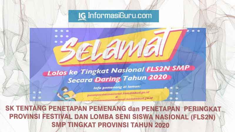 Pemenang Dan Peringkat Provinsi Fls2n Daring Smp Tahun 2020 Informasiguru Com