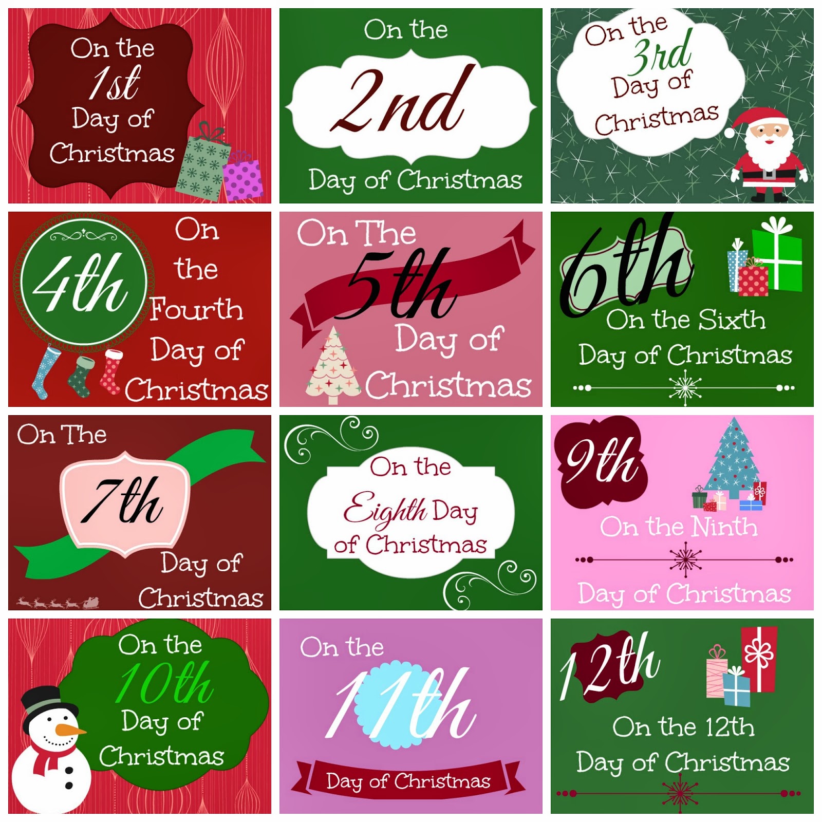 12 Days Of Christmas For Teachers Free Printables