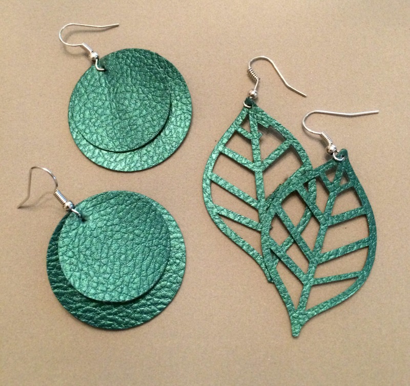 Faux Leather & Fabric Earrings with Cricut