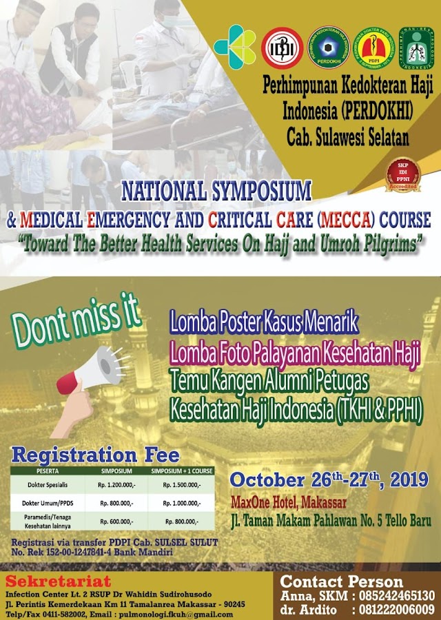 PERHIMPUNAN DOKTER PARU INDONESIA CABANG SULAWESI 26-27 Oktober 2019