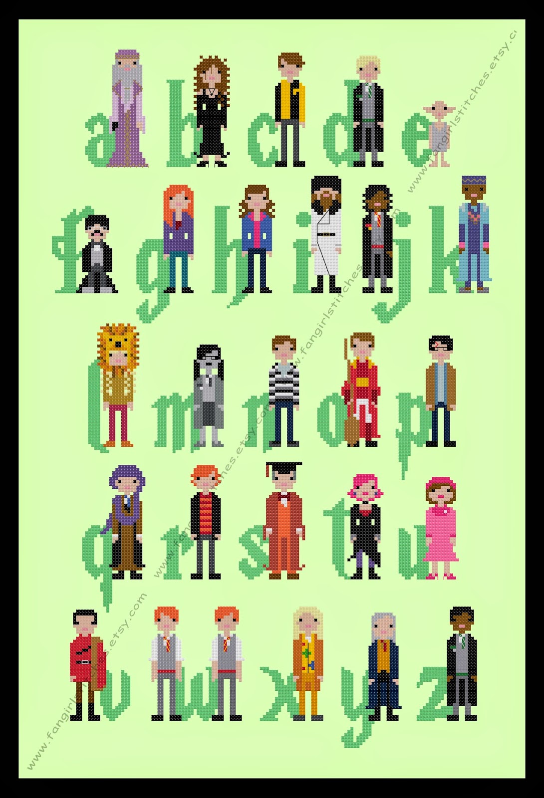 Fangirl Stitches Harry Potter Alphabet