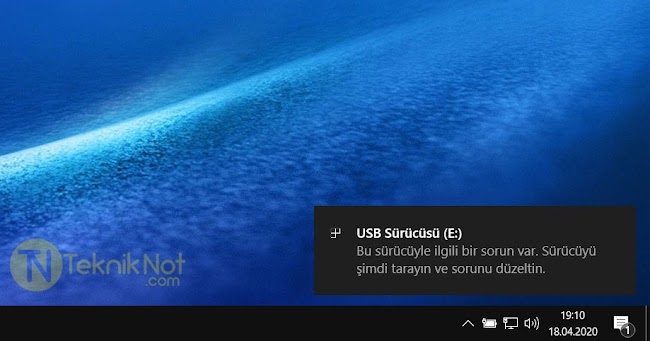 Bu sürücüyle ilgili bir sorun var. Sürücüyü şimdi tarayın