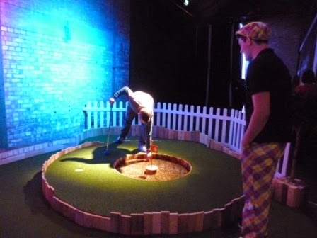 I decided to wash my ball on the last hole. For a 6 Swingers Crazy Golf in Shoreditch, London