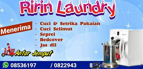 contoh desain spanduk laundry desain spanduk usaha laundry