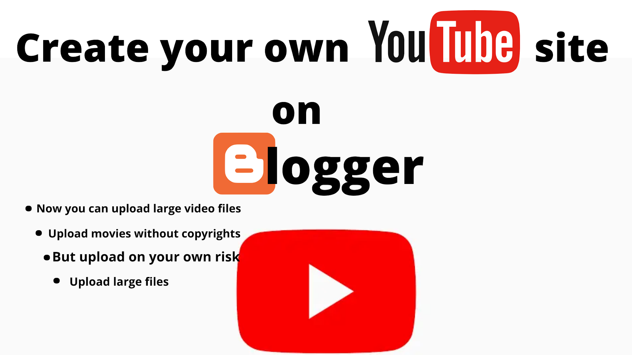 Create your YouTube site on blogger for free