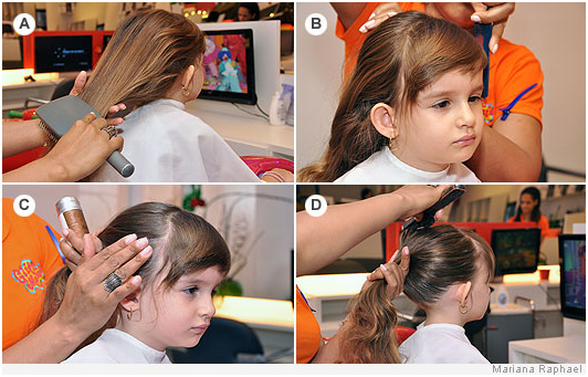 2 braids to pony  Penteado infantil simples, Penteados infantis, Penteados  fáceis