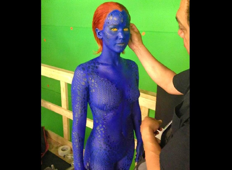 Jennifer Lawrence 'X Men' Mystique Makeup Process   Business Insider