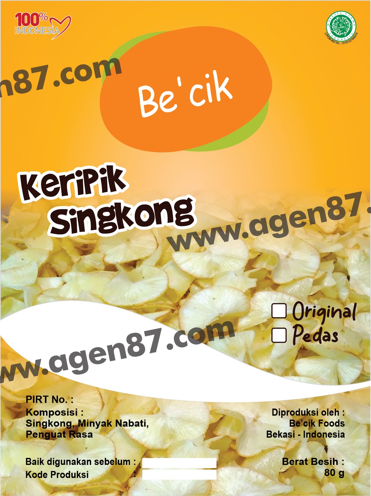 Contoh Desain Sticker Makanan Label Makanan Ringan Agen87