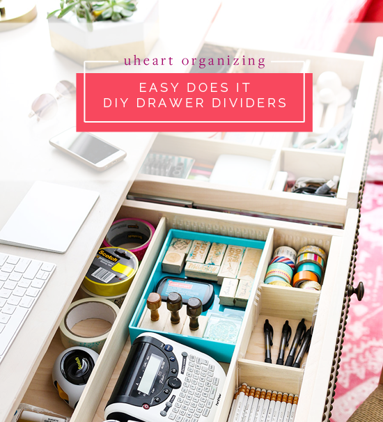 IHeart Organizing: UHeart Organizing: Easy-Does-It DIY Drawer Dividers