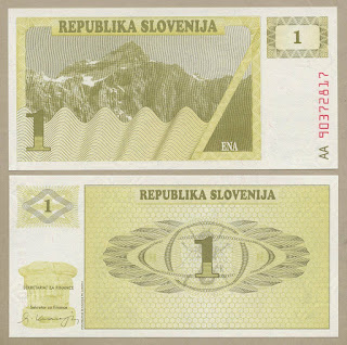 S1 SLOVENIA 1 TOLLAR UNC 1990 (P-1a)