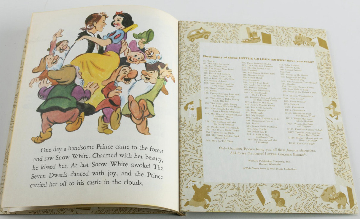 Filmic Light Snow White Archive 1948 Snow White Little Golden Book