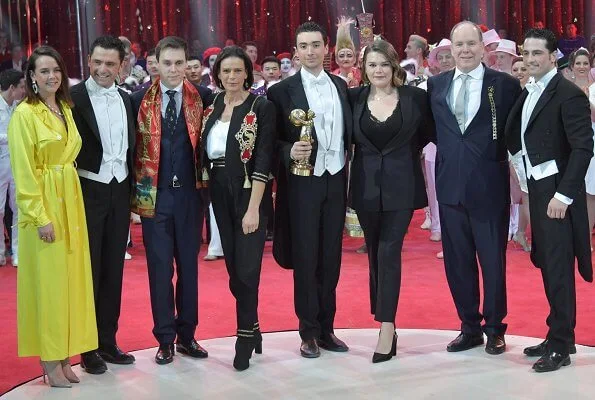 Princess Stephanie, Pauline Ducruet, Louis Ducruet and Camille Gottlieb attended the awards ceremony of International Circus Festival